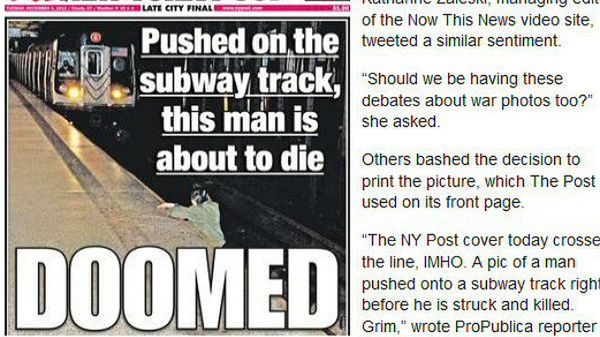 Zdjęcie z okładki "New York Post"