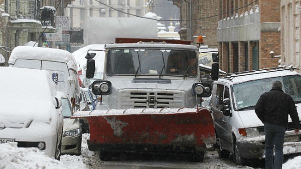 Pług na ulicach Kijowa