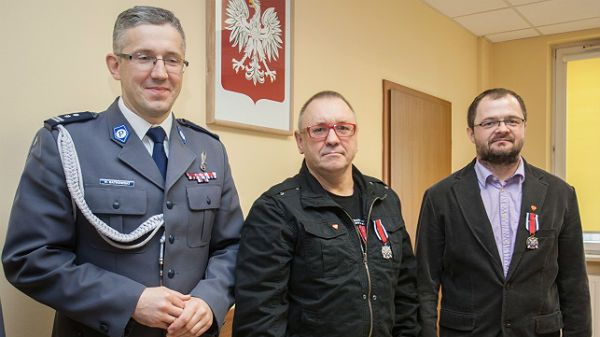 Jerzy Owsiak i Radosław Mysłek odebrali medale "Za zasługi dla policji"