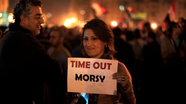 Antyprezydencki protest w Kairze