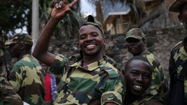 Rebelianci świętują w Gomie