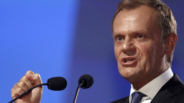 Donald Tusk na konwencji PO