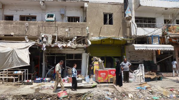 Zniszczenia po ataku bombowym, Bagdad