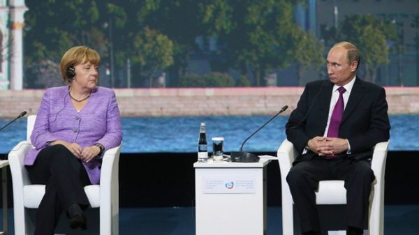 Angela Merkel i Władimir Putin