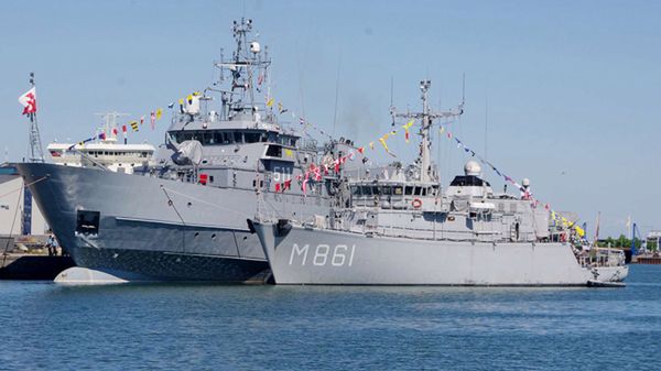 Okręty Marynarki Wojennej RP w porcie Ronne na Bornholmie