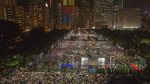 Hongkong. Czuwanie upamiętniające masakrę na placu Tiananmen