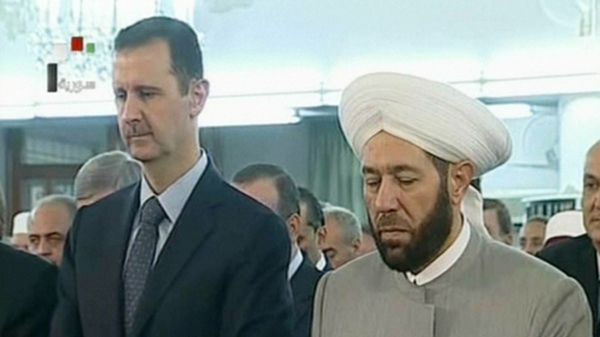 Baszar al-Asad i mufti Ahmed Hassun