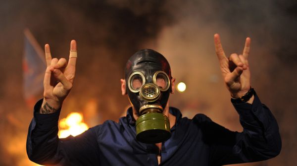 Demonstracja w Stambule w dzielnicy Kadikoy