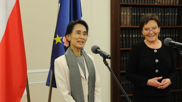 Aung San Suu Kyi i Ewa Kopacz
