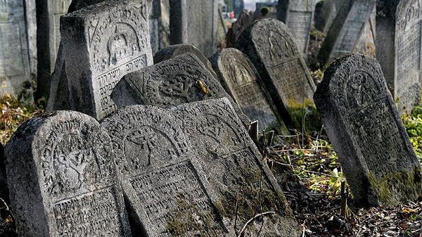 Żydowskie macewy - na cmentarzu żydowskim w Lubaczowie