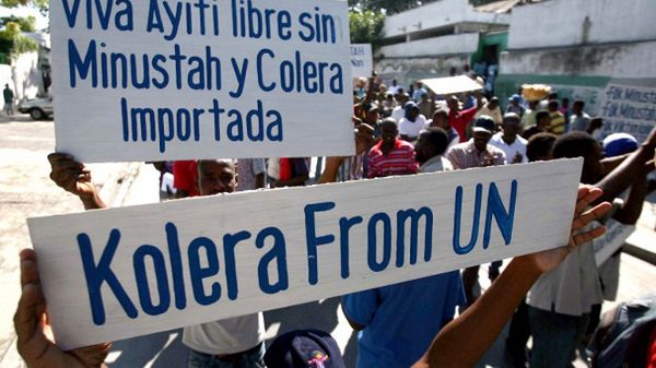 Haitańczycy obwiniają z wybuch epidemii cholery ONZ