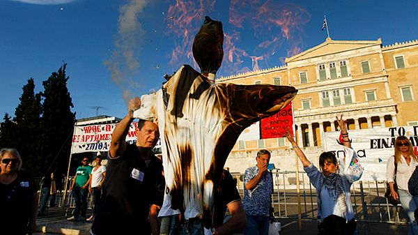 Gwałtowne protesty w Atenach