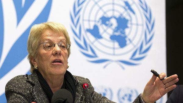 Carla Del Ponte, członkini komisji ds. praw człowieka ONZ