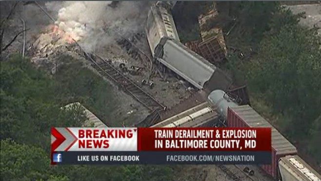 Miejsce katastrofy w amerykańskim stanie Maryland