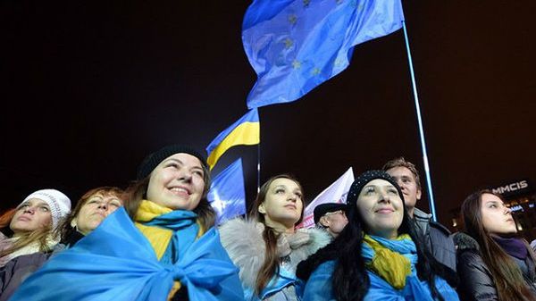 Demonstracja ukraińskich zwolenników integracji z UE