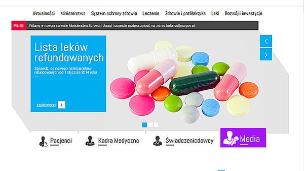 Nowa strona internetowa Ministerstwa Zdrowia