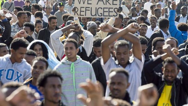 Protest afrykańskich imigrantów w Tel Awiwie, 6.01.2014 r.