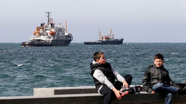 Rosyjskie statki w Sewastopolu