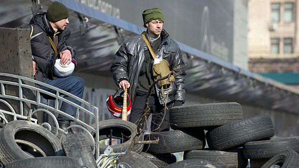 Demonstranci w Kijowie