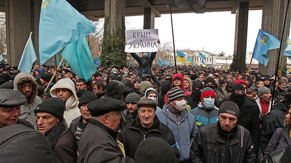 Antyrządowe protesty w Symferopolu