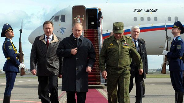 Gwardia honorowa wita Putina na Białorusi