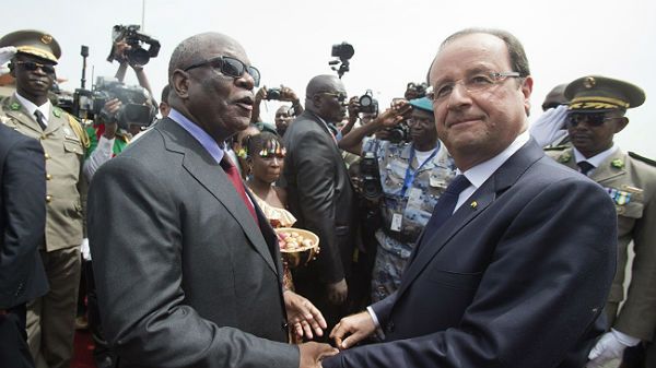 Prezydent Mali Ibrahim Boubacar Keita z prezydentem Francji