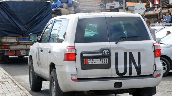 Pojazd ONZ na granicy libańsko-syryjskiej
