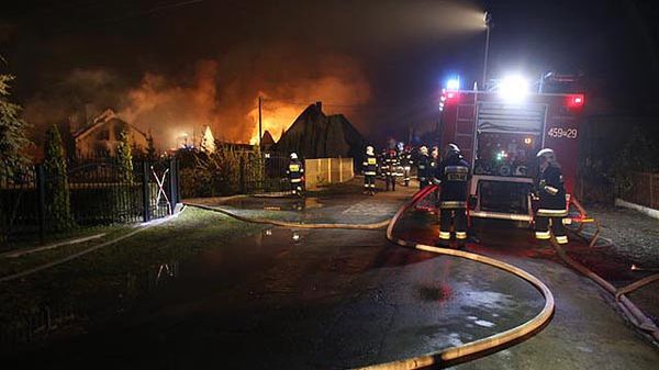Akcja straży po wybuchu gazu w Jankowie Przygodzkim