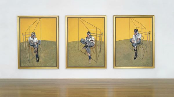 Obraz Francisa Bacona "Trzy studia do portretu Luciana Freuda"