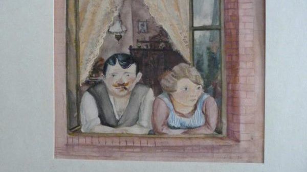 "Kobieta i mężczyzna w oknie" Wilhelma Lachnita