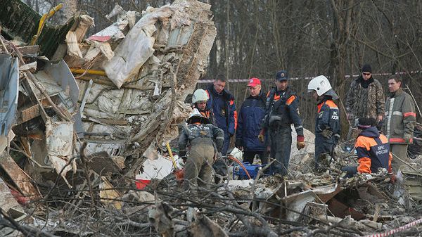 Wrak prezydenckiego TU 154