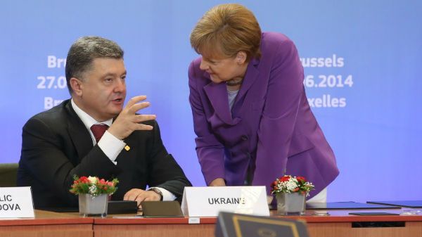 Petro Poroszenko i Angela Merkel