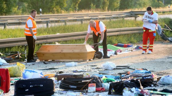 Miejsce wypadku w Niemczech