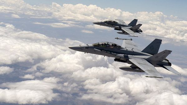 F/A-18 Hornet należące do amerykańskich sił powietrznych