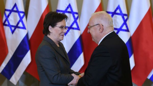 Premier Ewa Kopacz i prezydent Izraela Reuwen Riwlin