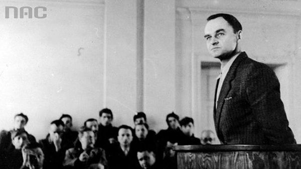 Rotmistrz Pilecki podczas procesu w 1948 r.