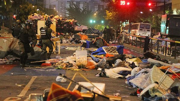 Ulice Caracas po protestach