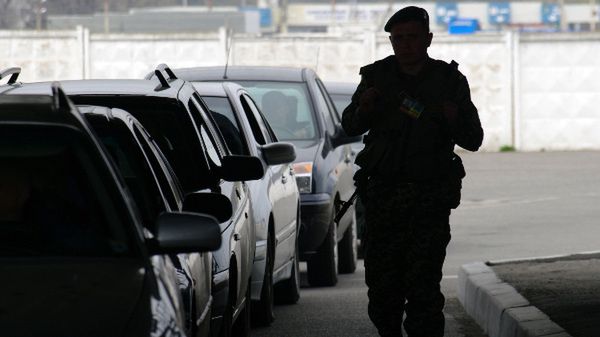 Ukraińska straż graniczna na przejściu z Naddniestrzem