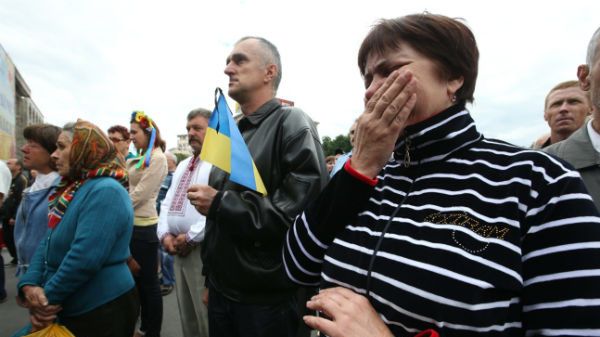 Ukraińcy opłakują zabitych żołnierzy