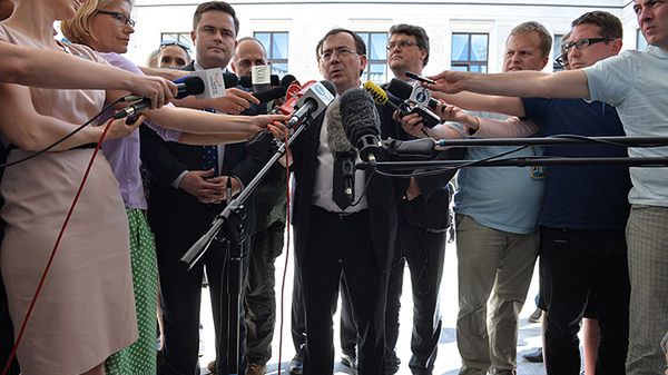 Mariusz Kamiński, podczas konferencji prasowej po niejawnej części posiedzenia sejmu