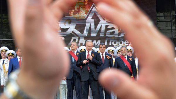 Władimir Putin podczas uroczystości Dnia Zwycięstwa w Sewastopolu