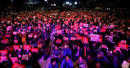 Fala protestów w Korei Południowej