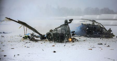 Katastrofa lotnicza w Berlinie - wpadły na siebie 2 śmigłowce