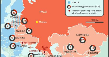 Gdzie Rosja może jeszcze wkroczyć, by "bronić" swoich obywateli? Zobacz infografikę
