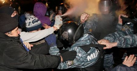 Gorąca noc protestów w Kijowie