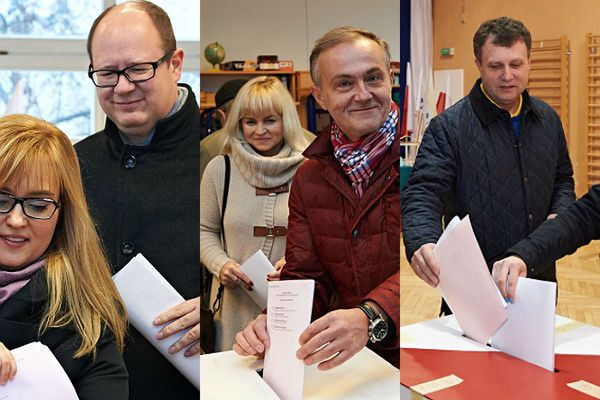 Paweł Adamowicz, Wojciech Szczurek i Jacek Karnowski