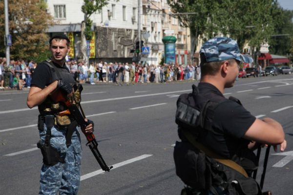 Separatyści w Doniecku na Ukrainie