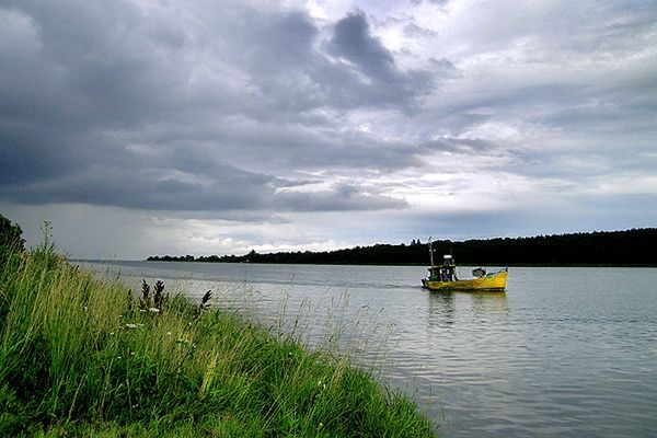 Mierzeja Wiślana w obrębie Pobrzeża Gdańskiego. Ujście Wisły do Zatoki Gdańskiej