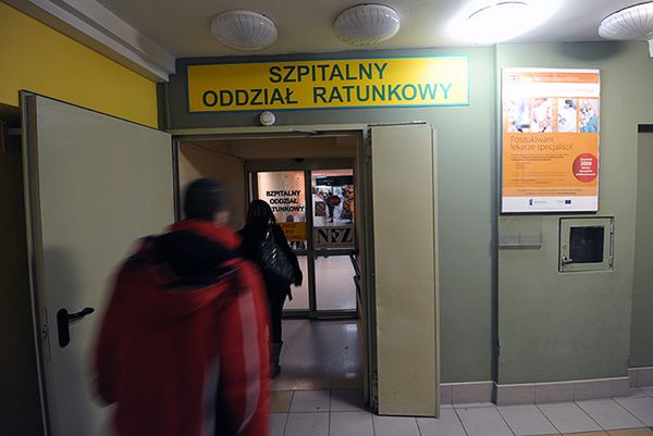 Oddział ratunkowy szpitala, do którego przewieziono po postrzale prok. Mikołaja Przybyła.