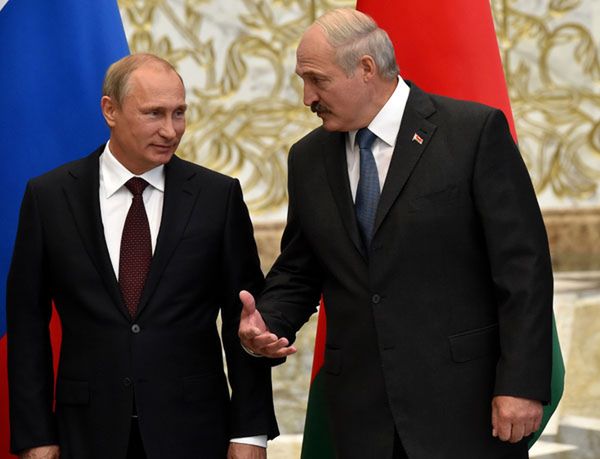 Władimir Putin i Aleksander Łukaszenka